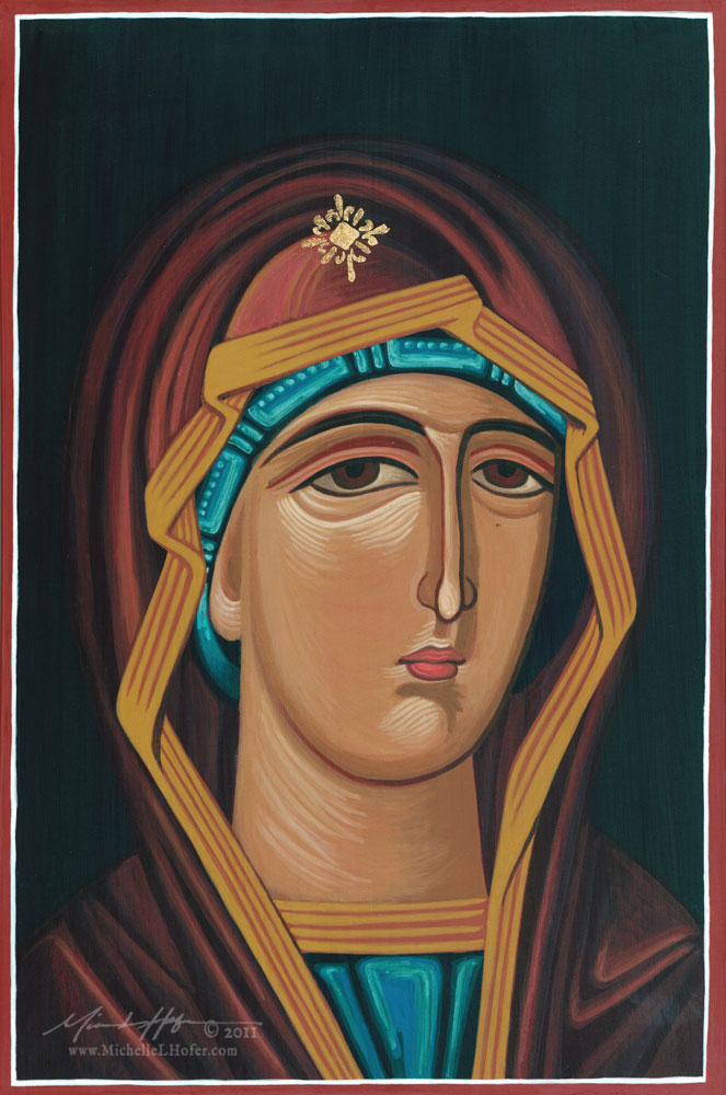 The Virgin Mary (after Our Lady of Philermos), 2011 by Michelle L Hofer