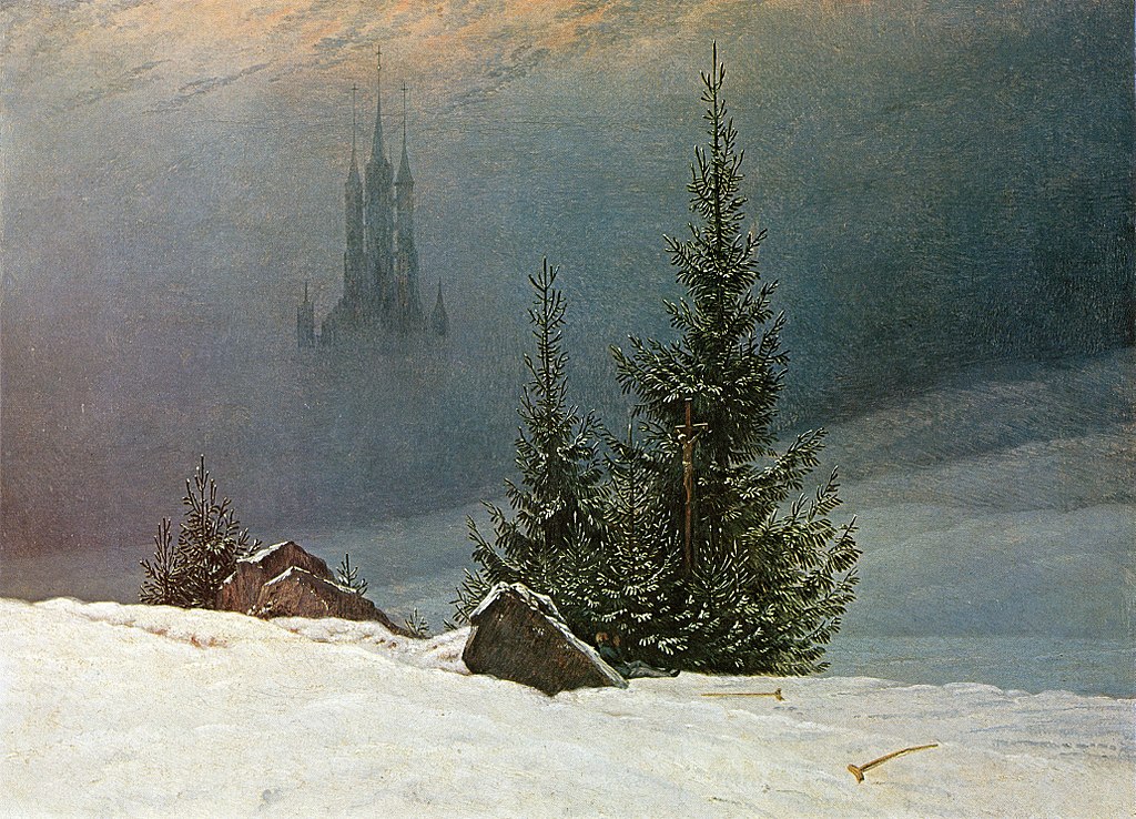 Winter Landscape with a Church (1811) by Caspar David Friedrich