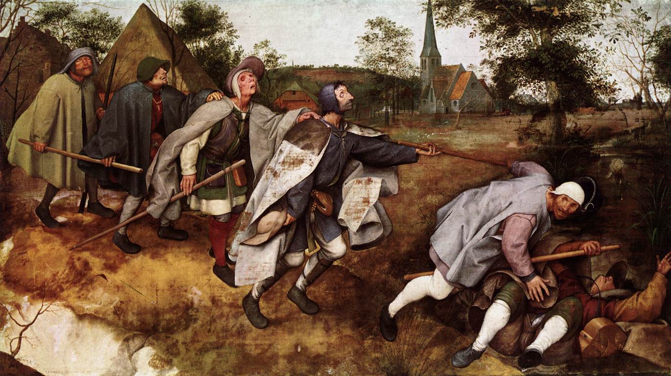 The Parable of the Blind Leading the Blind (1568) by Pieter Brugel the Elder