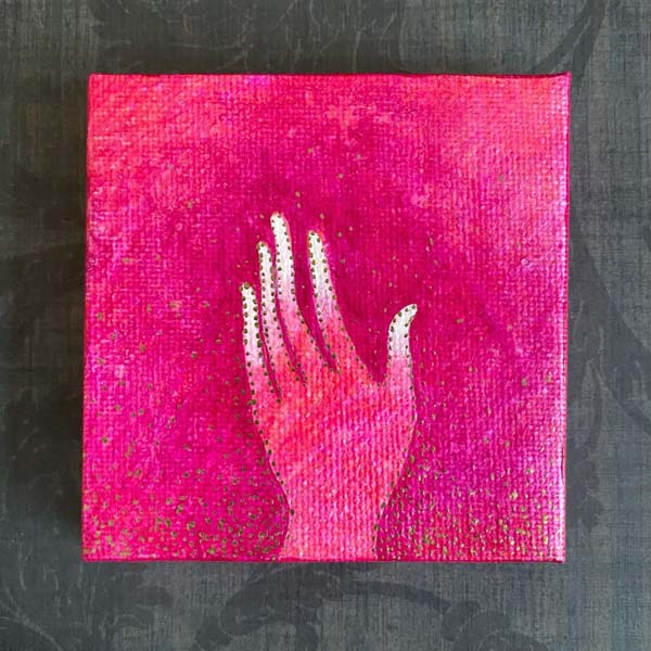 Give and Receive Mini Canvas Painting by Michelle L Hofer