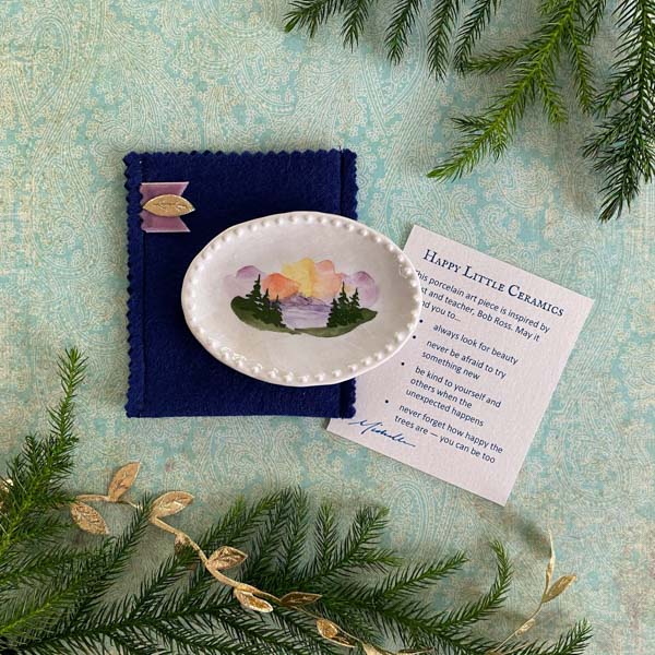 Happy Little Ceramics Small Trinket Dish by Michelle L Hofer