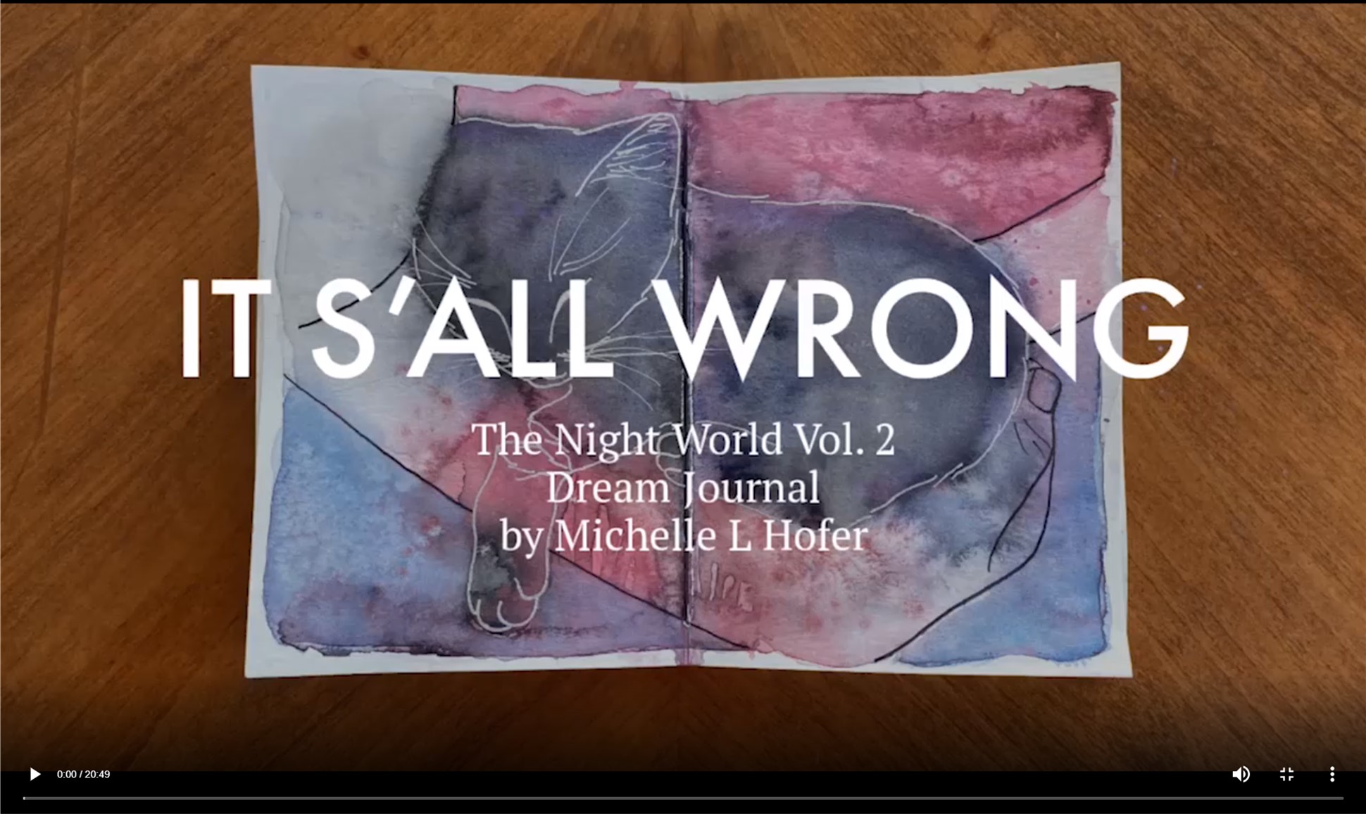 It S'all Wrong Video Link - The Night World Vol. 2 Dream Journal by Michelle L Hofer