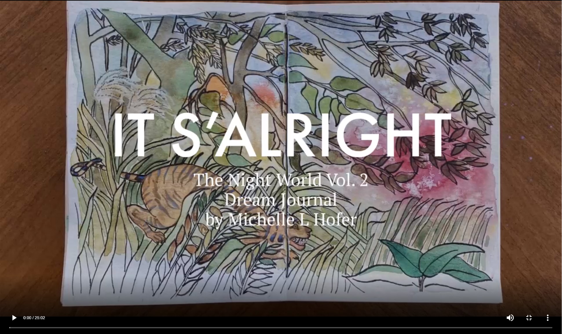 It S'alright Video Link - The Night World Vol. 2 Dream Journal by Michelle L Hofer