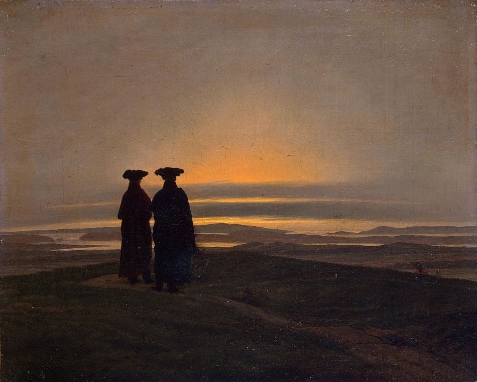 Sunset (between 1830 and 1835) by Caspar David Friedrich