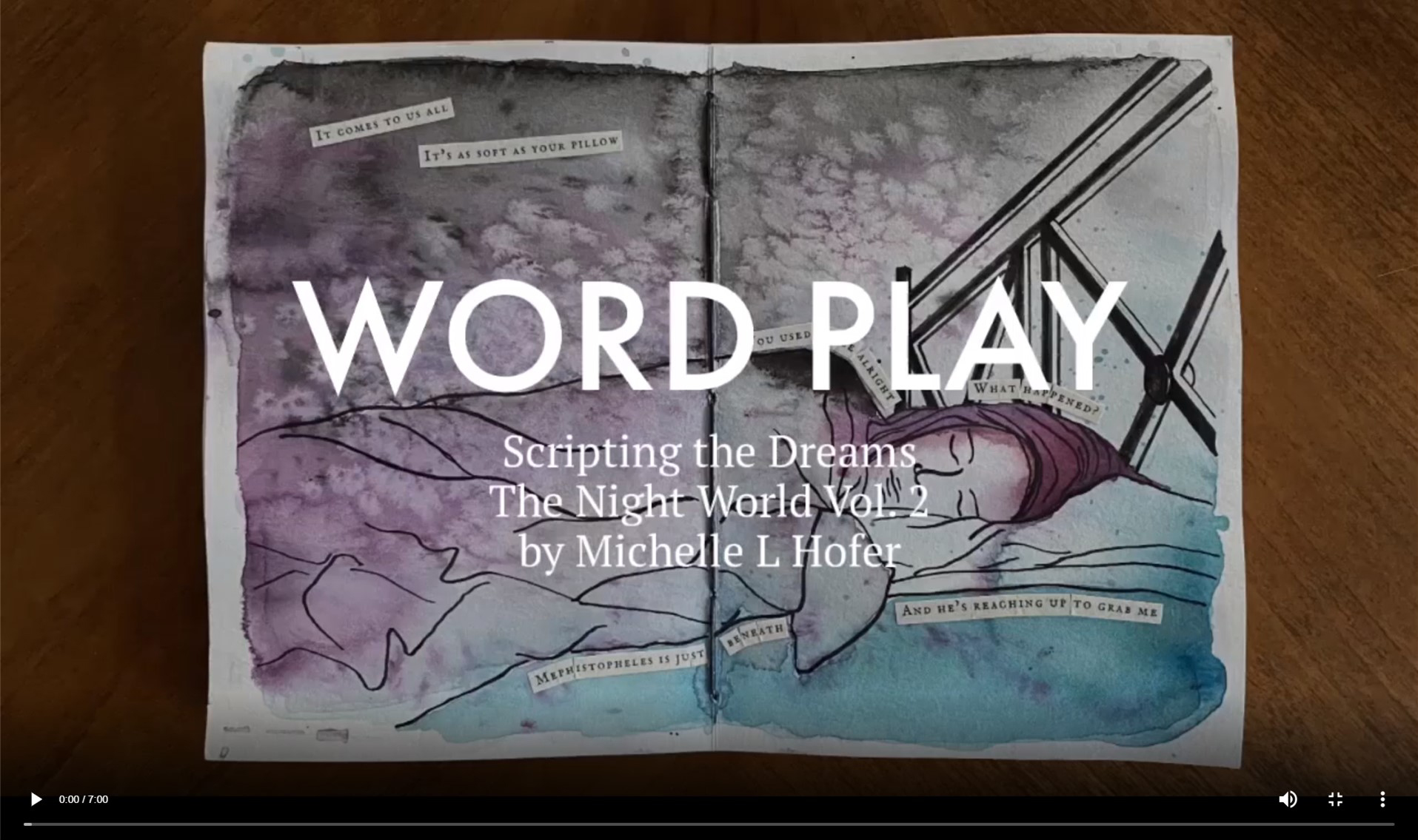 Word Play Video Link - The Night World Vol. 2 Dream Journal by Michelle L Hofer
